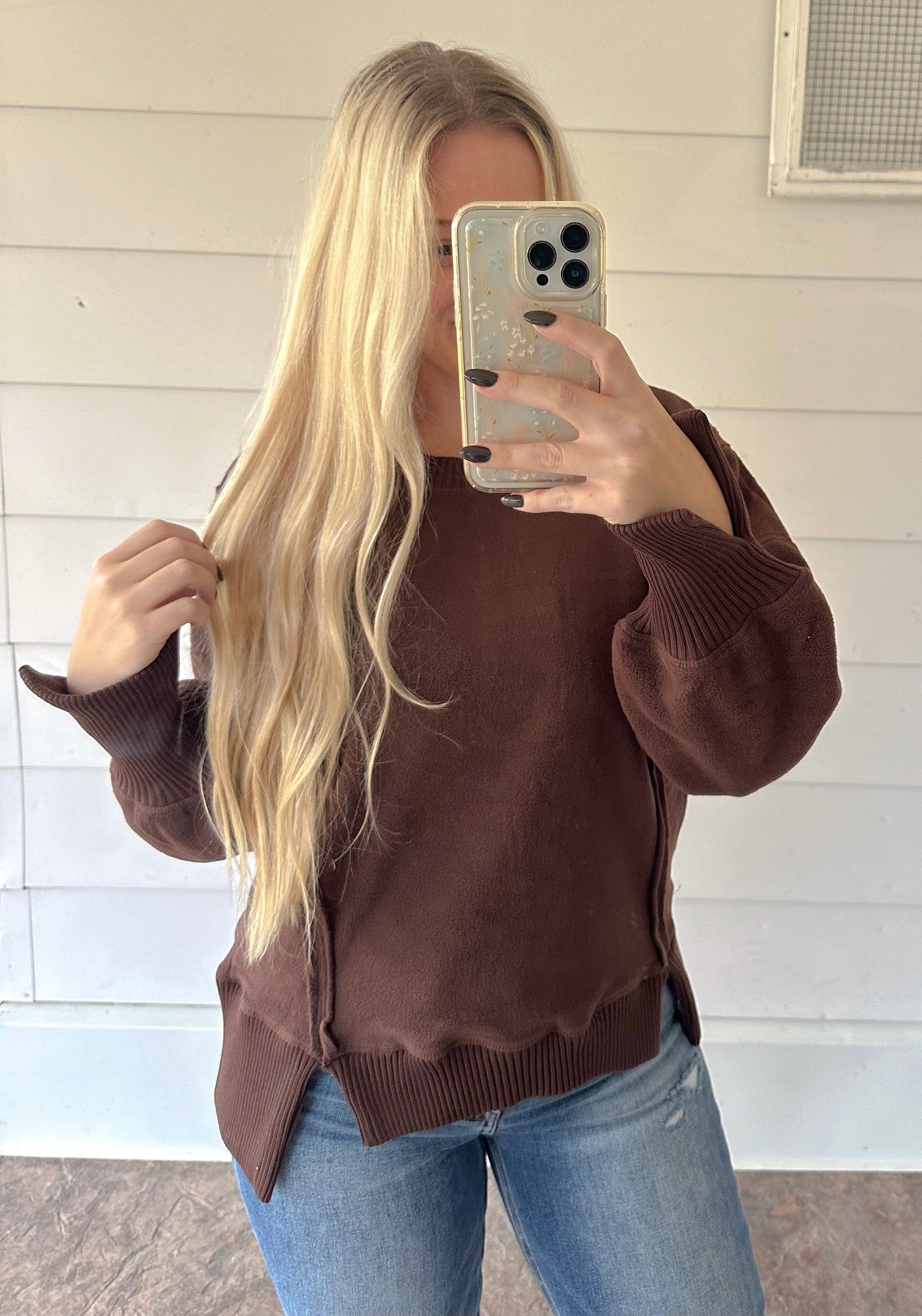 Blakely Pullover -Coffee