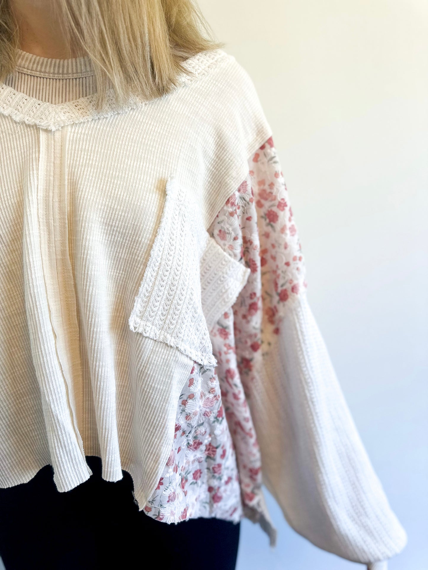 Vintage Floral Knit Top