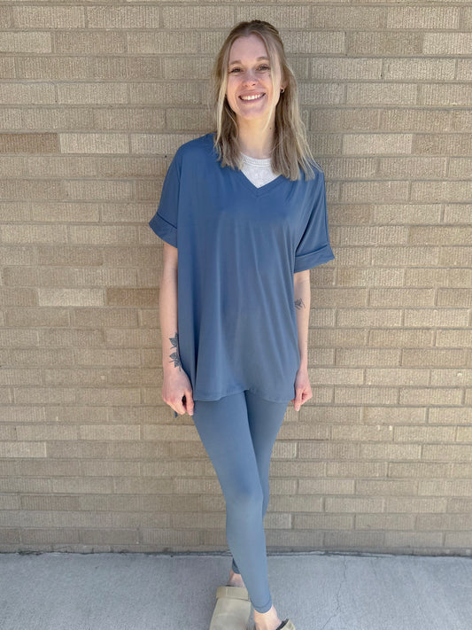 Hadley Lounge Set - Dusty Blue