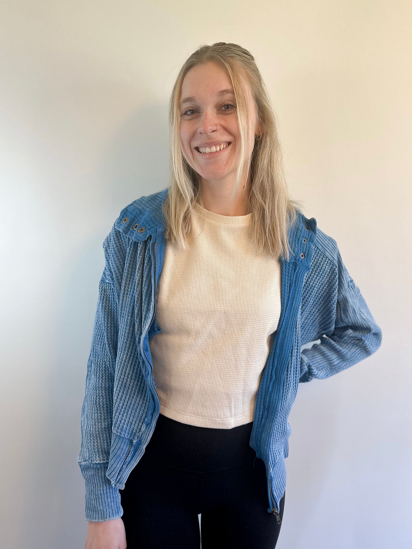 Clara Cotton Washed Zip-Up