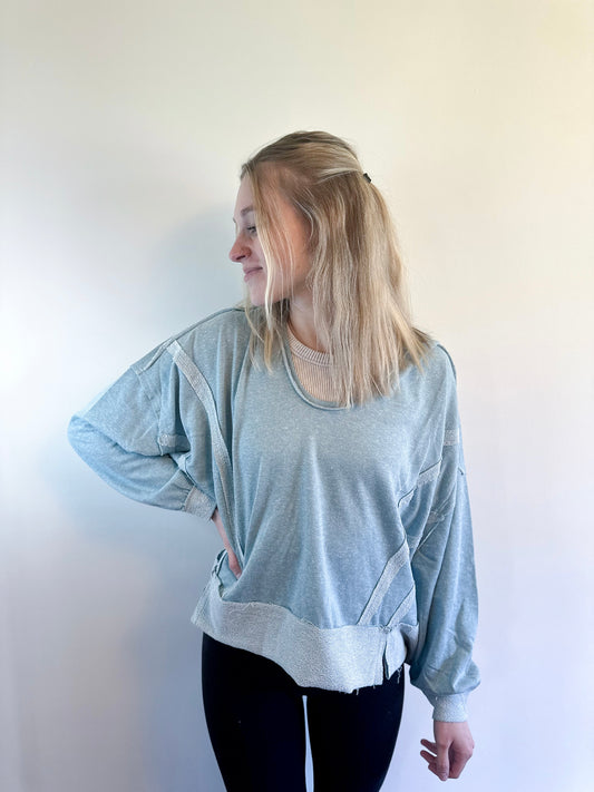 Dusty Teal Lightweight Top