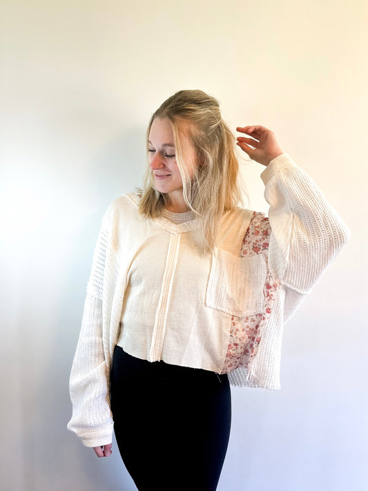 Vintage Floral Knit Top