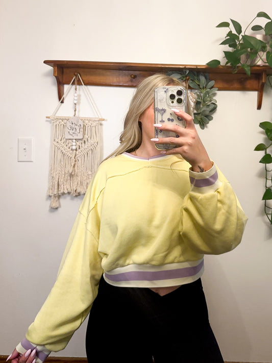 Lemon Lime Cropped Pullover