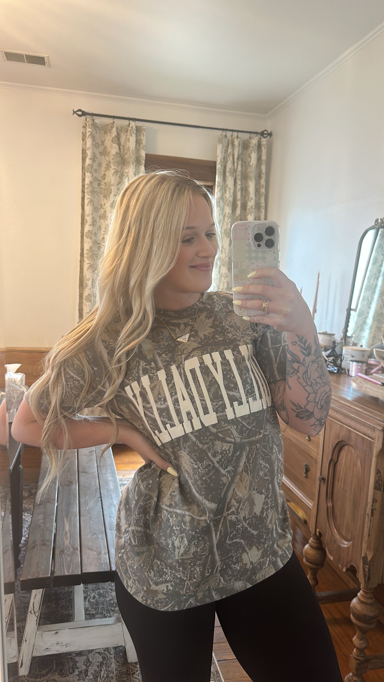 Dilly Dally Camo Graphic Tee