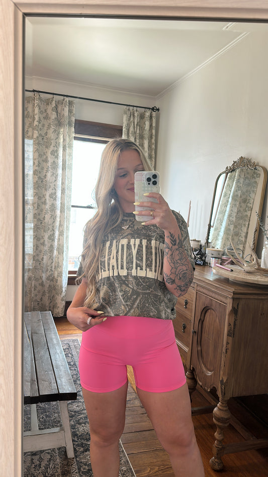 Lillian Biker Shorts - Hot Pink