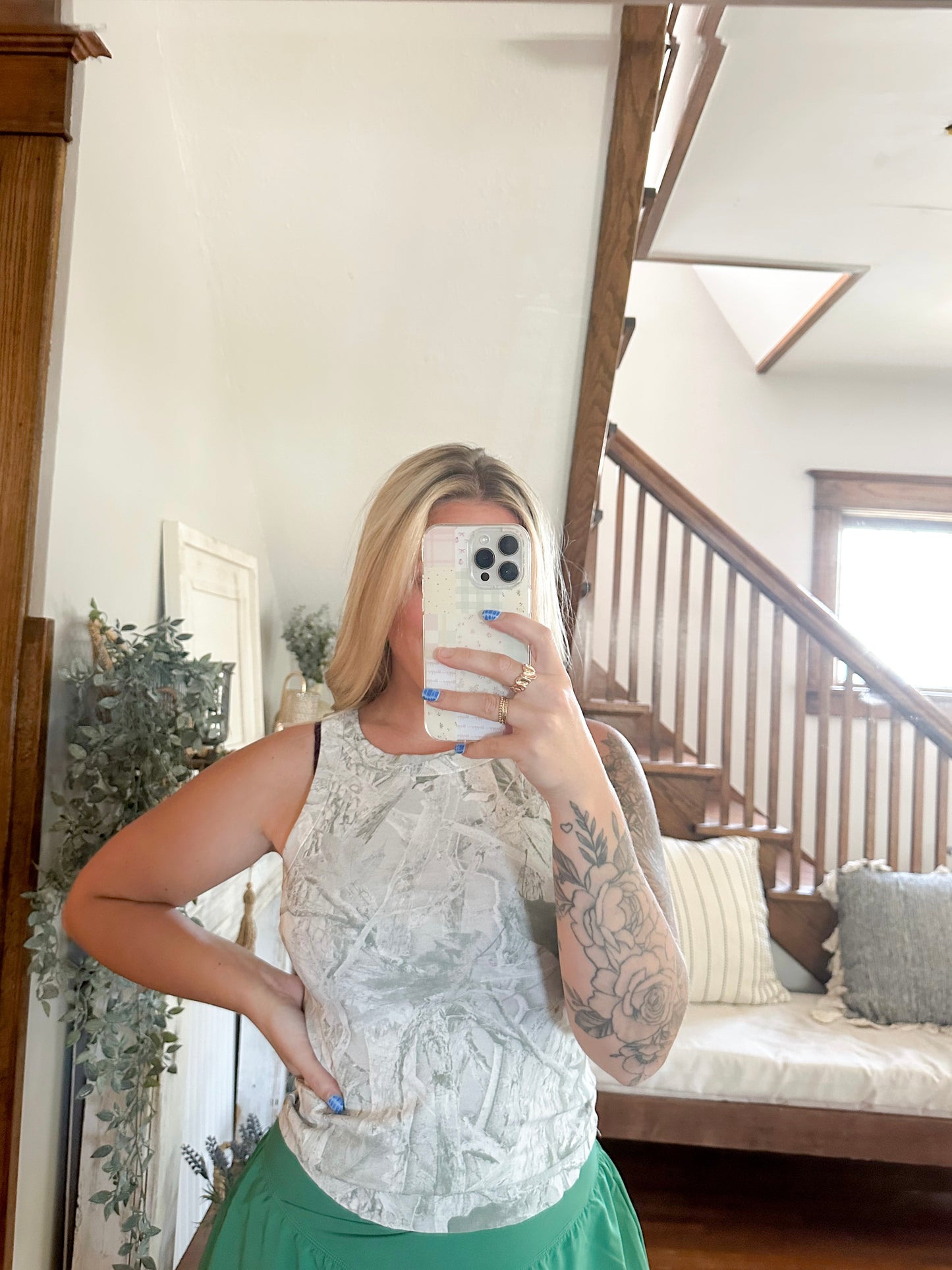Olive Camo Ribbed Tank