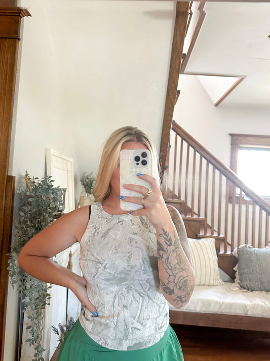 Olive Camo Ribbed Tank