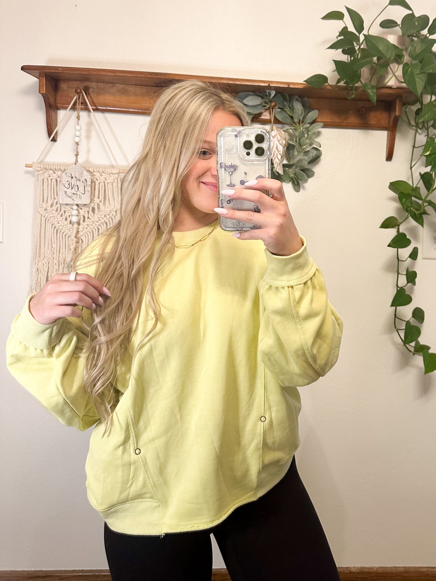 Callie Crossed Reversible Pullover