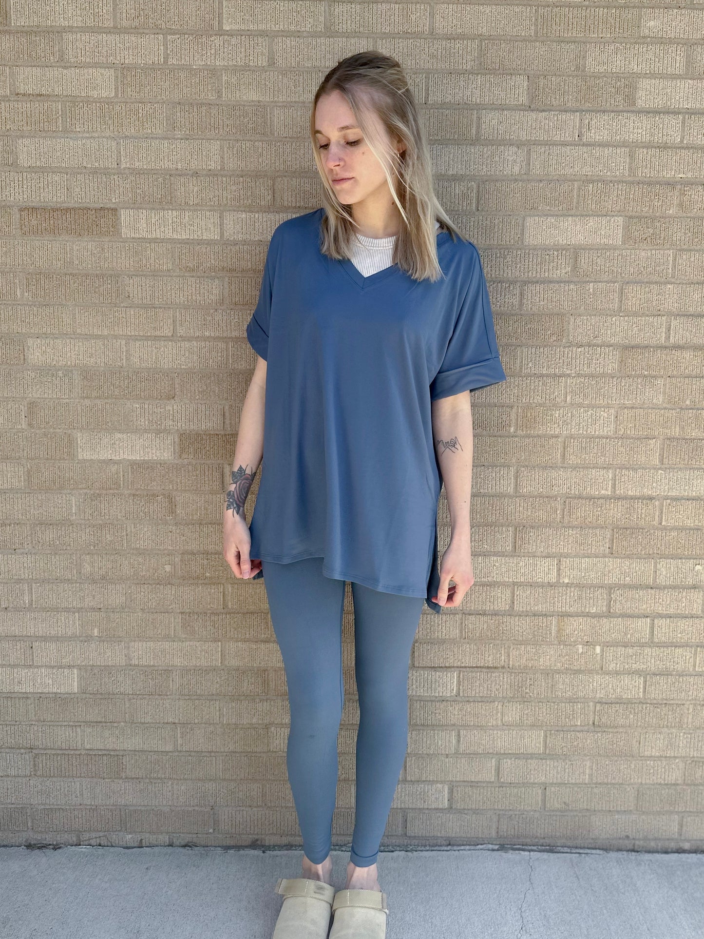 Hadley Lounge Set - Dusty Blue